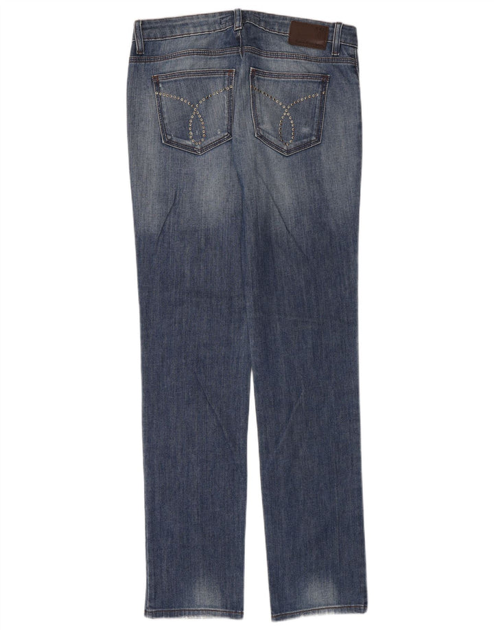 Calvin Klein Damen Slim Jeans W29 L33 Blaue Baumwolle