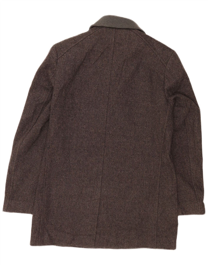 Ted Baker Herrenmantel, Größe 4, große graue Wolle