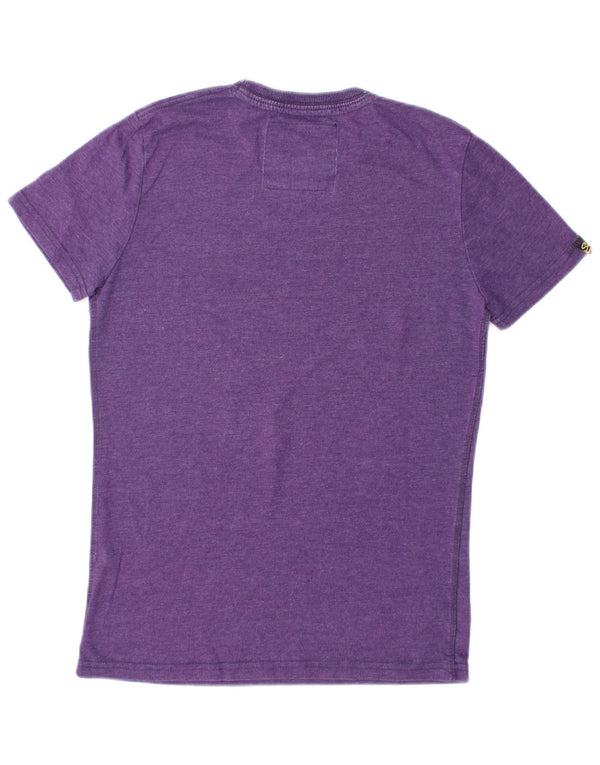 SUPERDRY Grafik-T-Shirt-Oberteil für Damen, UK 12, Mittelviolett, Baumwolle