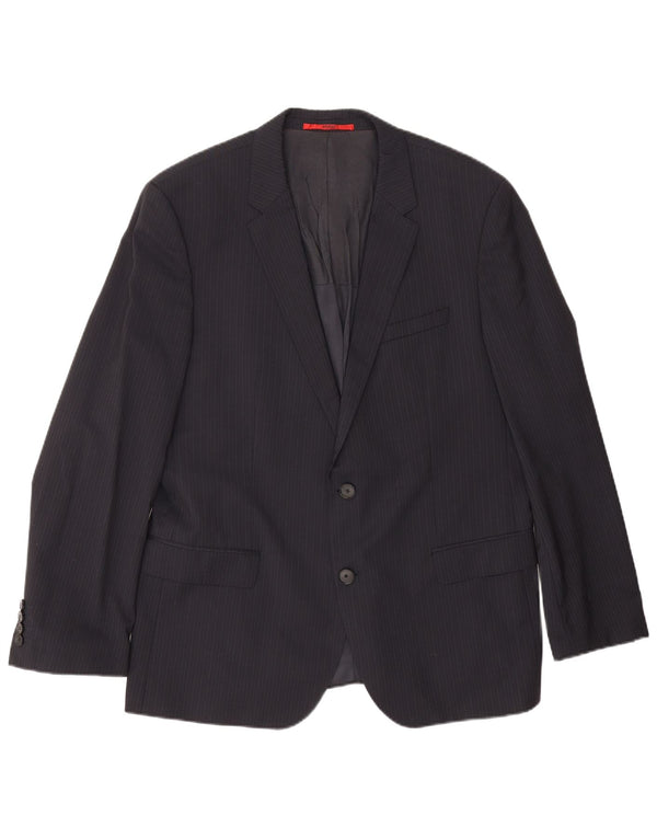 Hugo Boss Herren-Blazer mit 2 Knöpfen, UK 54, 2XL, Marineblau, Nadelstreifen
