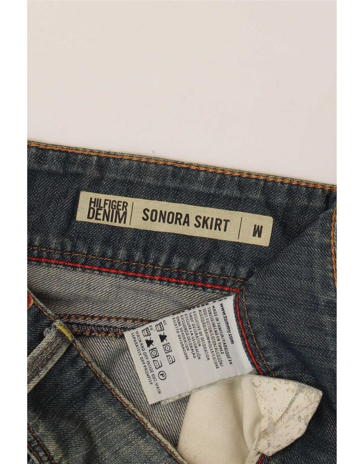 Tommy Hilfiger Damen-Sonora-Jeansrock, mittelgroß, W34, blaue Baumwolle