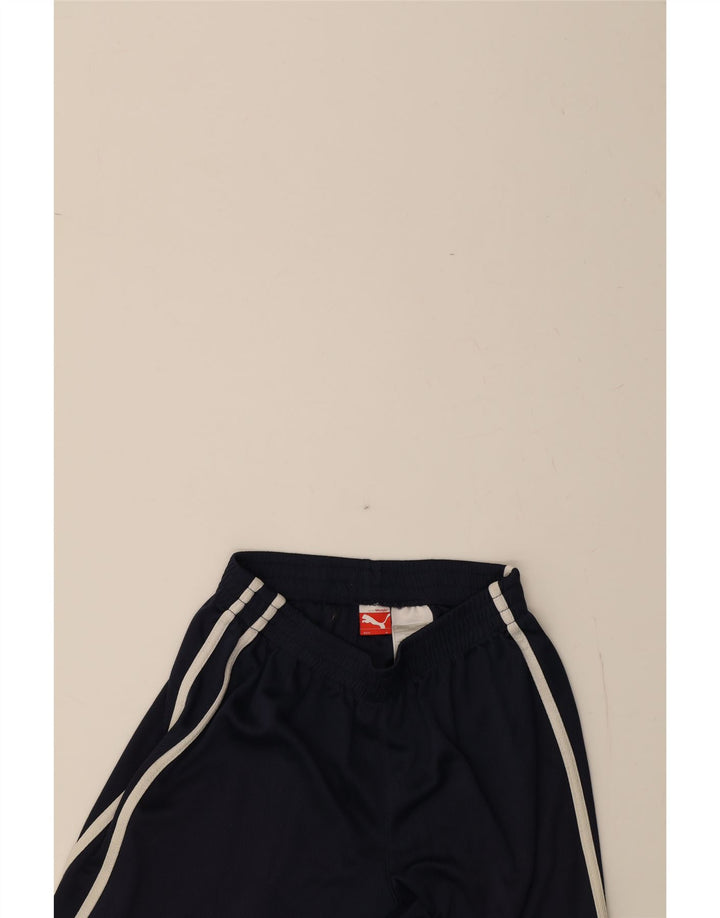 PUMA Boys Sport Shorts 9-10 Years Medium  Navy Blue Polyester Vintage Puma and Second-Hand Puma from Messina Hembry 