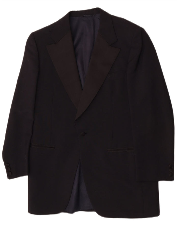 Ermenegildo Zegna Herren-Blazer mit 1 Knopf, UK 38, mittelschwarz, klassisch