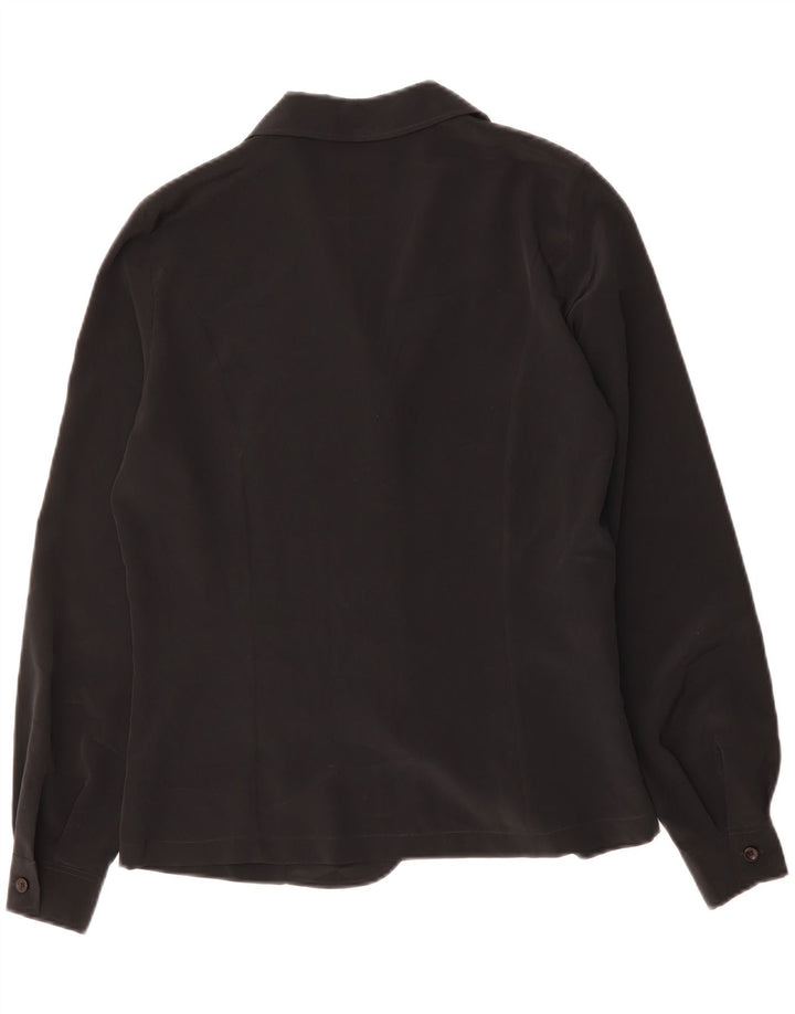 RENATO BALESTRA Damen Hemdbluse IT 44 Mittelschwarzes Polyester