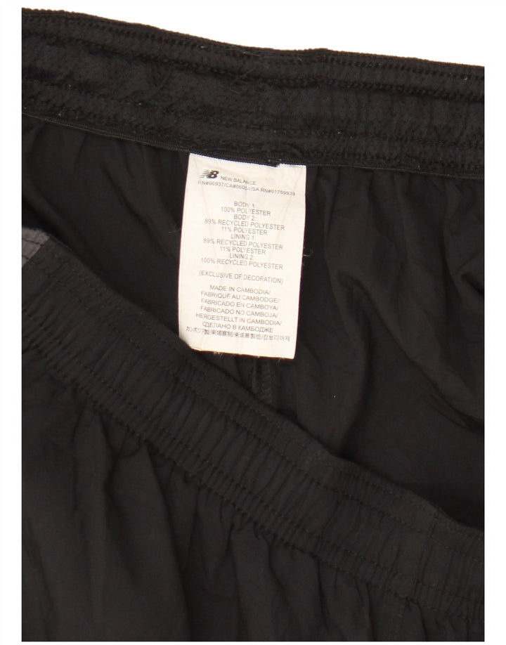 New Balance Herren-Sportshorts, groß, schwarzes Farbblock-Polyester