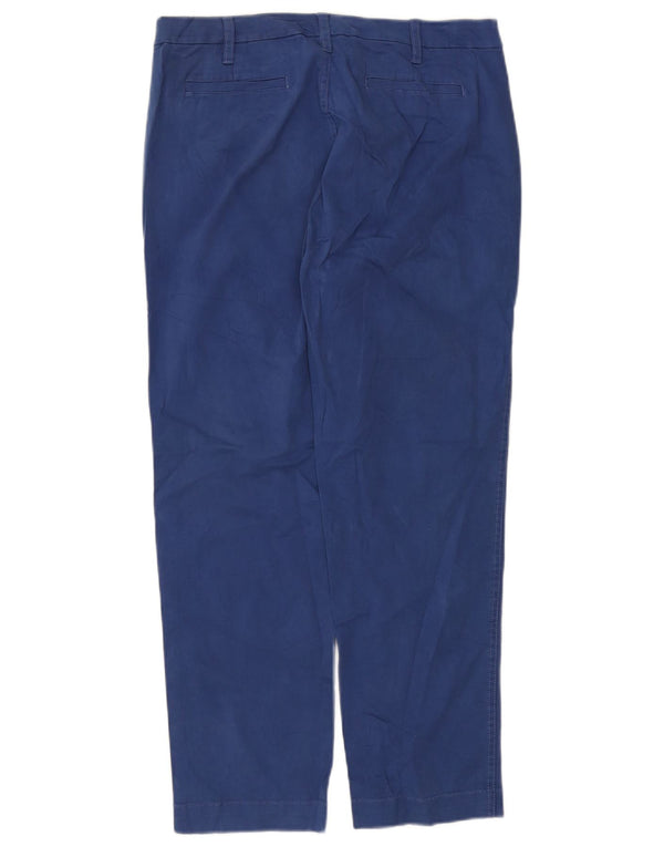 J. Crew Damen Tapered Chino-Hose US 10 Large W32 L27 Blaue Baumwolle