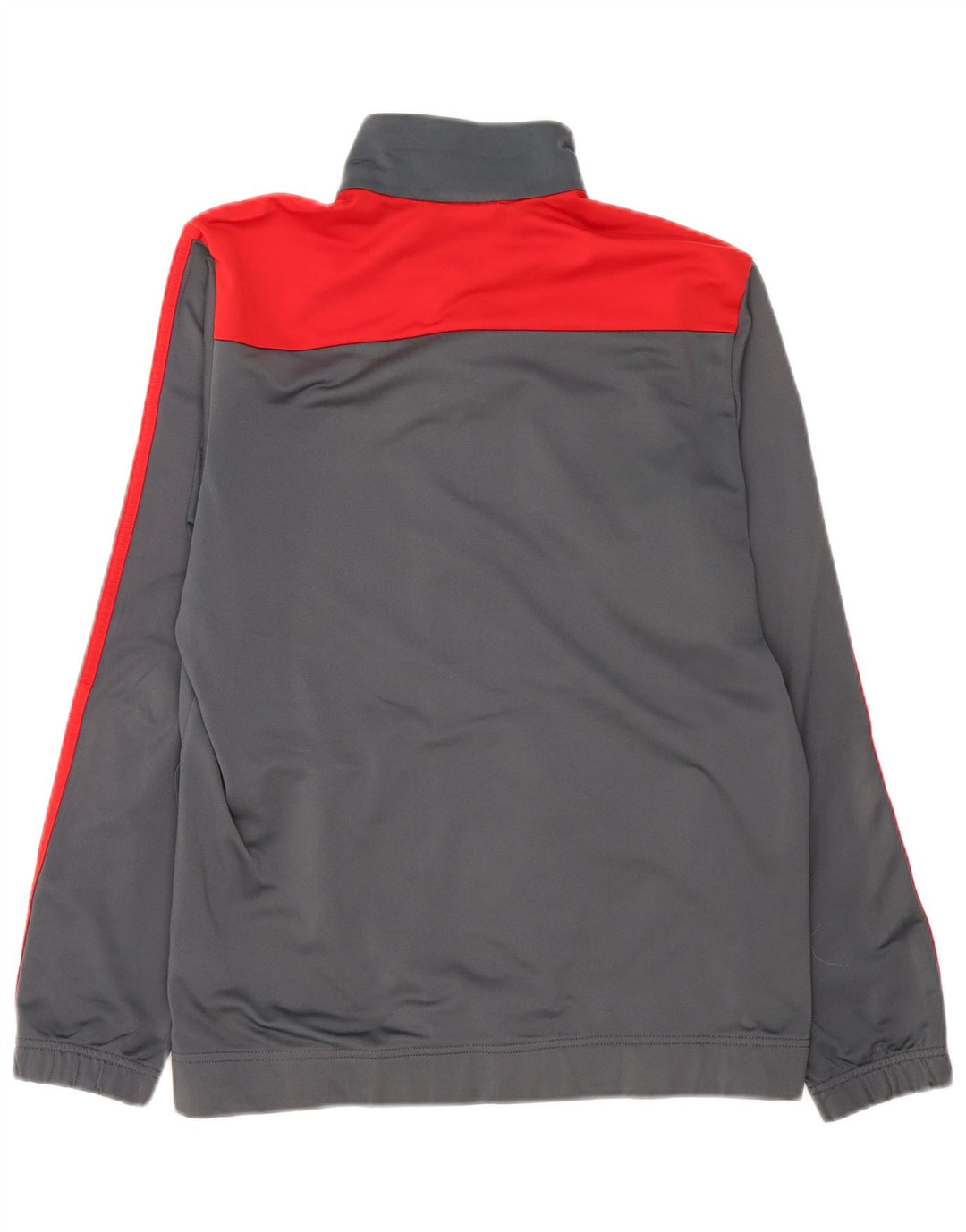 ADIDAS Herren-Trainingsanzug-Top-Jacke aus mittelgrauem Colourblock-Polyester