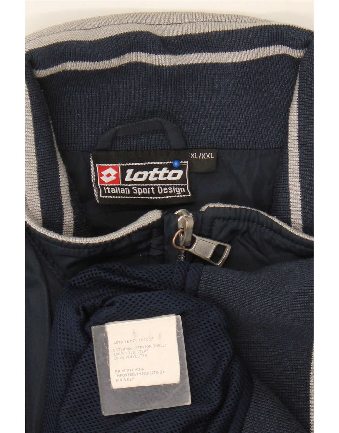 Lotto Herren Bomberjacke UK 42 XL Marineblau Polyester