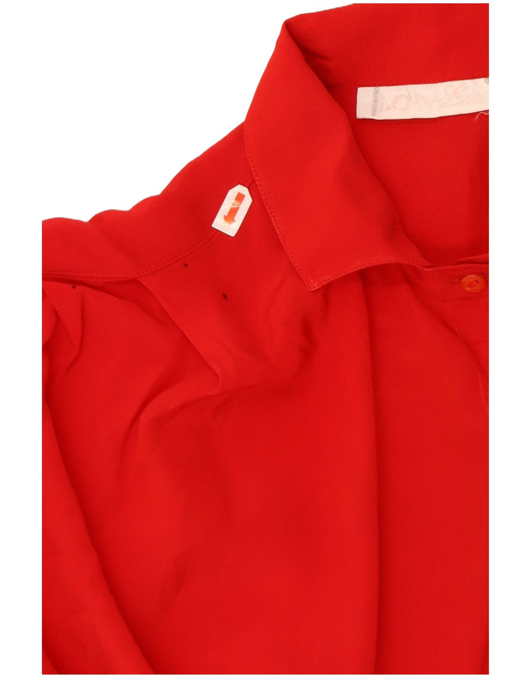 Vintage Damen Hemdbluse IT 46 Groß Rot