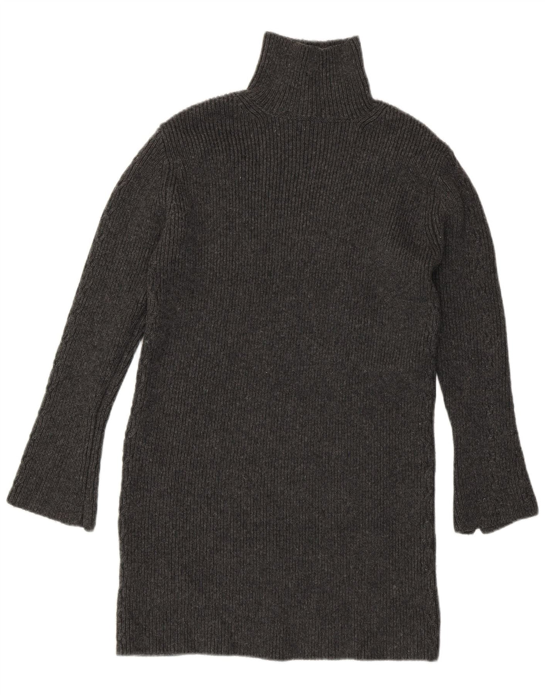 Langer Rollkragenpullover für Damen von Zara, Gr. 8, Größe S, Grau, Acryl