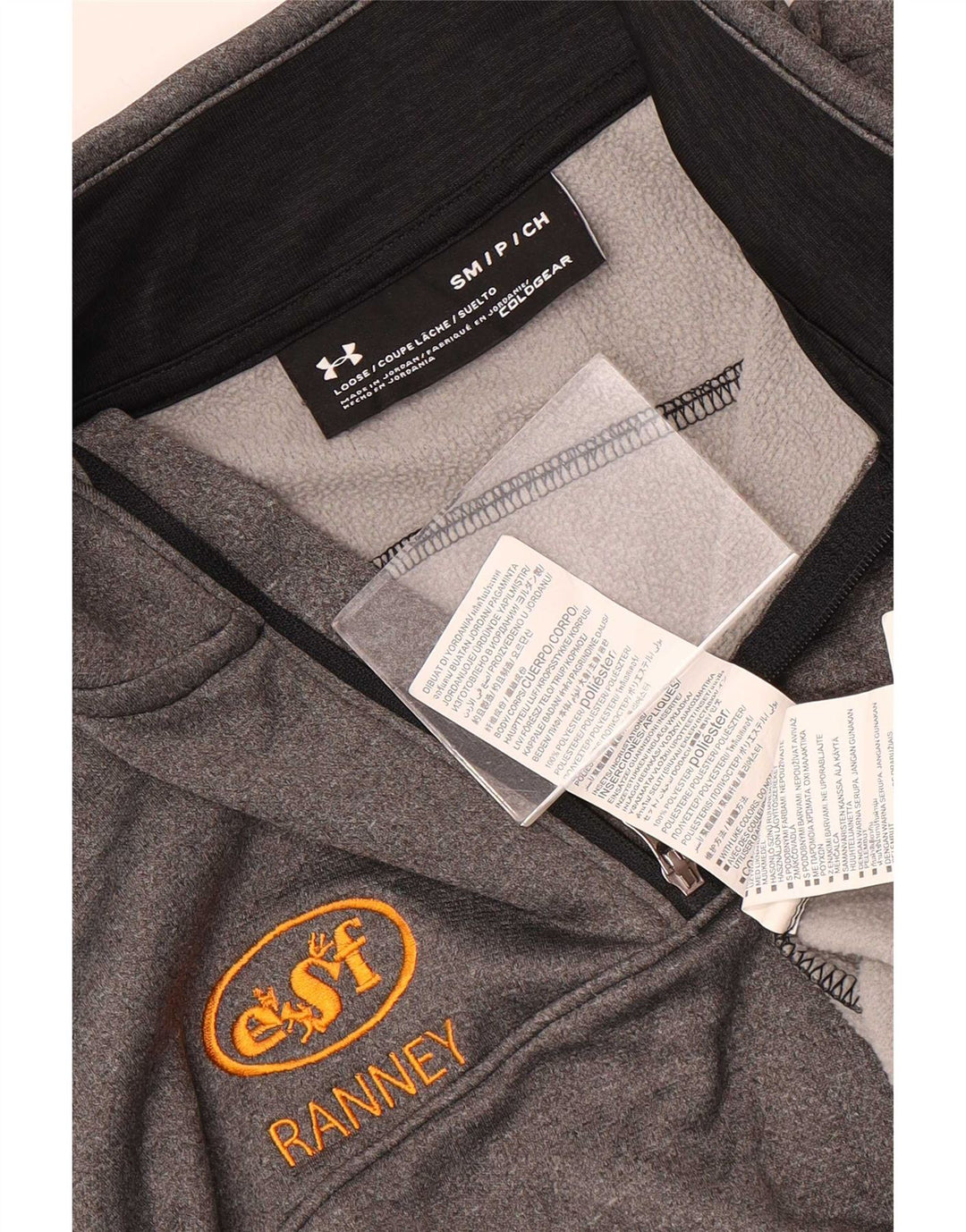 Under Armour Herren Cold Gear Pullover-Trainingsanzugoberteil mit Reißverschluss, Größe S, Grau