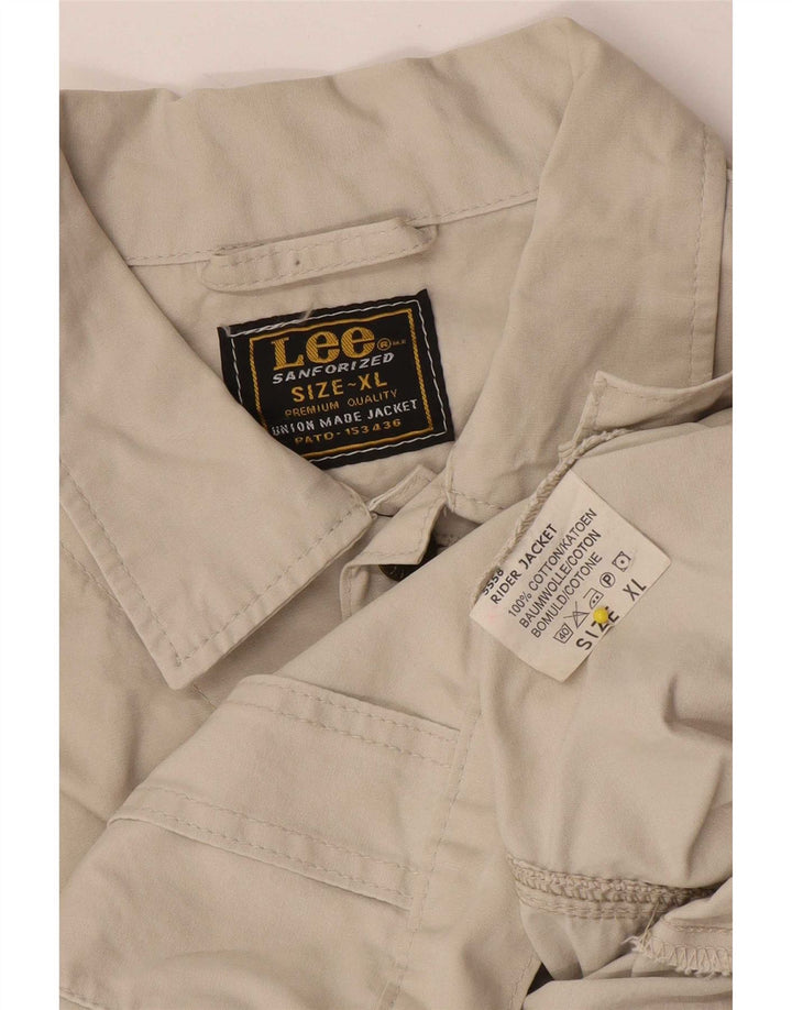 Lee Herren Bomberjacke UK 42 XL Beige Baumwolle