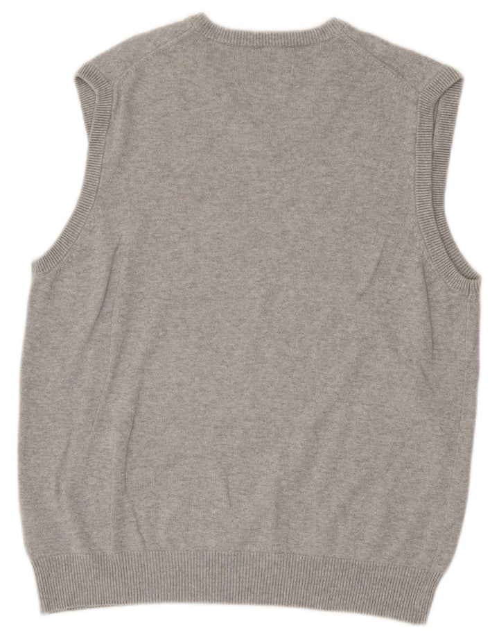 Marks & Spencer Herren Blue Harbor Vest Tank Top Mittelgraue Baumwolle