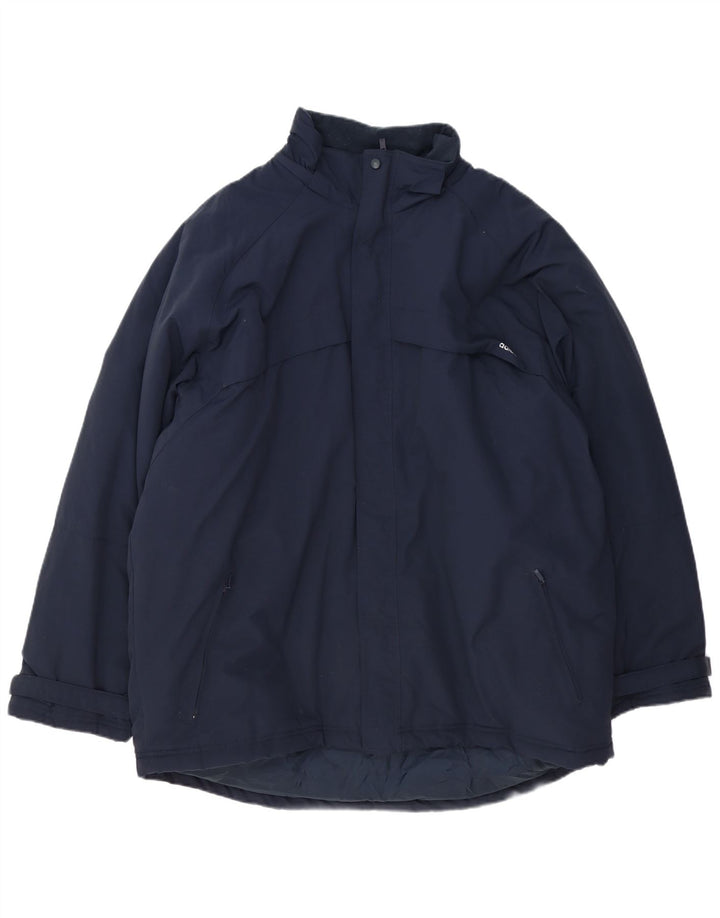 Adidas Herren Grafik gepolsterte Jacke UK 42 XL Marineblau Polyester