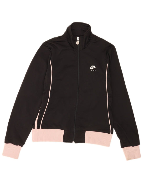 Nike Damen Air Trainingsanzug Top Jacke UK 8/10 Small Schwarz Polyester Sport