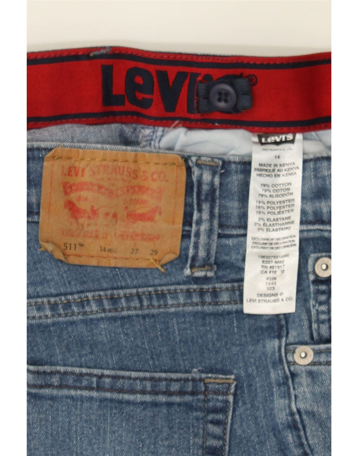 LEVI'S Boys 511 Slim Jeans 13-14 Years W27 L29 Blue Cotton Vintage Levi's and Second-Hand Levi's from Messina Hembry 
