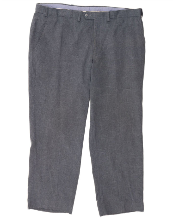 Marks & Spencer Herren-Anzughose in normaler Passform, W40 L29, Marineblau, Polyester