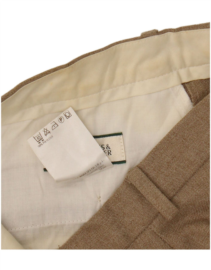 Gerade Herren-Chinohose von Marks & Spencer, W32, L31, Beige, Polyester
