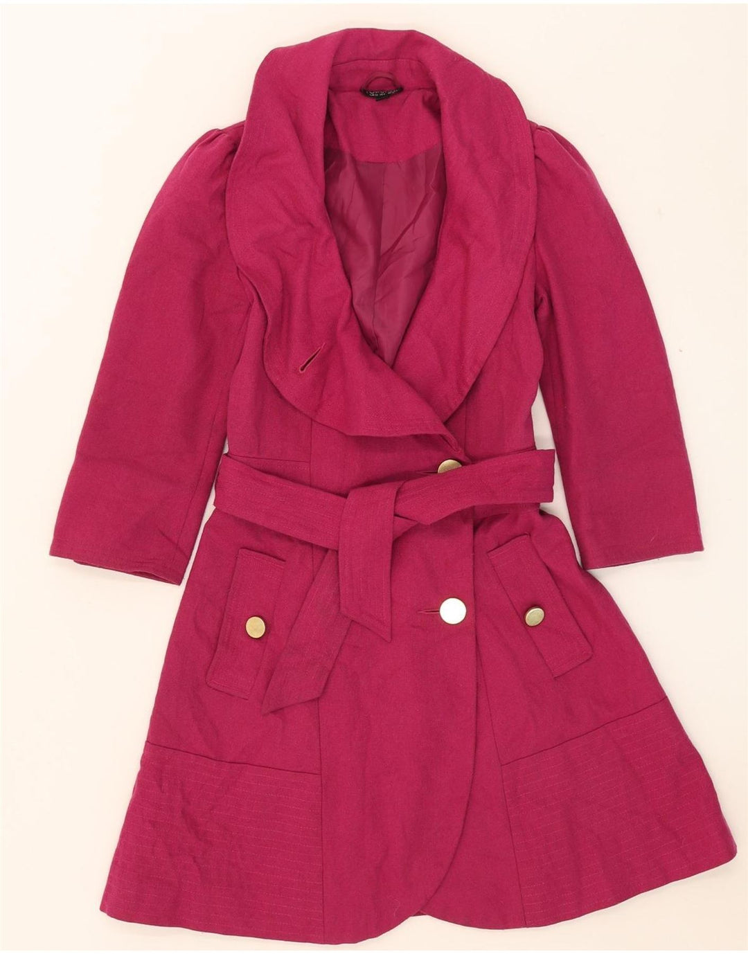 Topshop Damenmantel UK 8 Small Rosa Wolle