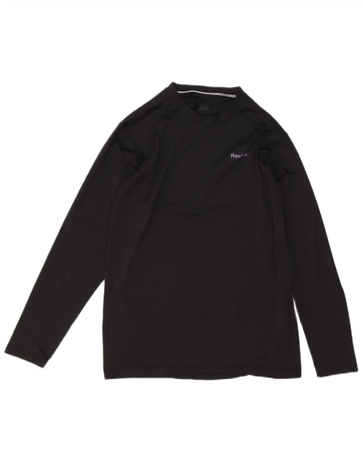 Reebok Herren Top Langarm Small Schwarz Polyester