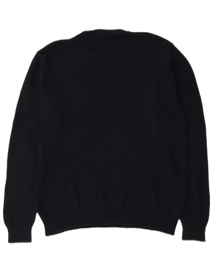 Chaps Herren-Pullover mit Rundhalsausschnitt, XL, schwarze Baumwolle