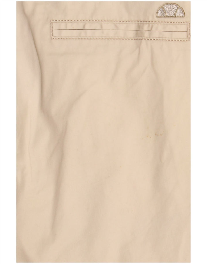 ELLESSE Damen Chinoshorts IT 42 Medium W30 Beige Baumwolle