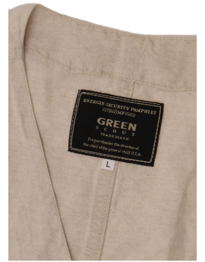 Vintage Herren Weste Groß Beige