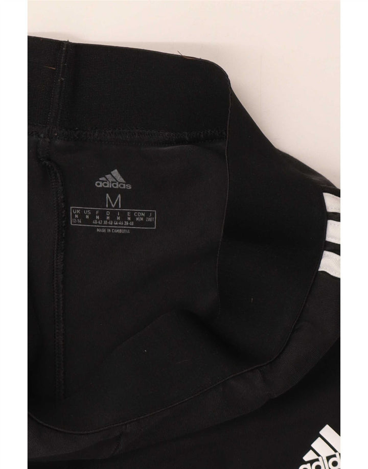 Adidas Damen Leggings UK 12/14 Mittelschwarze Baumwolle
