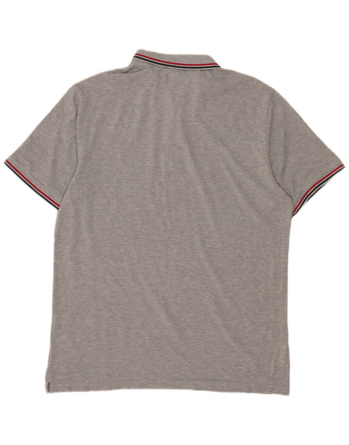 SUPERDRY Herren Poloshirt 2XL Grau Baumwolle