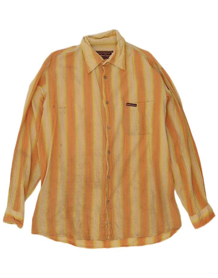 Marlboro Classics Herrenhemd XL Orange gestreift
