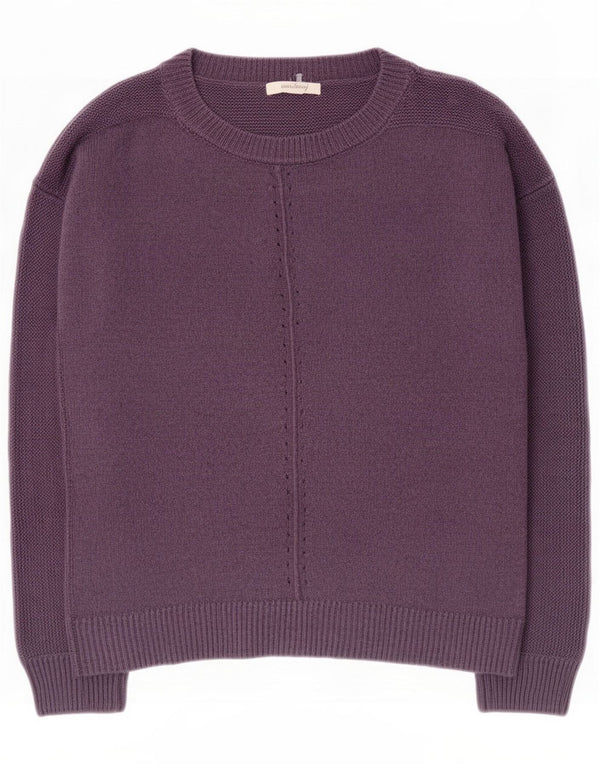 White Stuff Damen-Pullover mit U-Boot-Ausschnitt, Gr. 8, Lila, Baumwolle