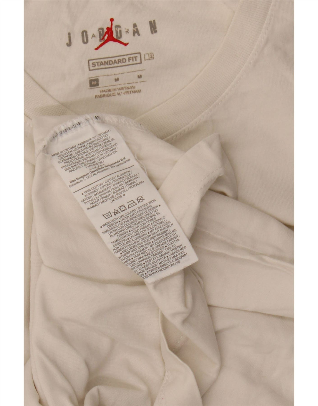 Jordan Herren-T-Shirt mit Standard-Passform, mittelweiß, Baumwolle