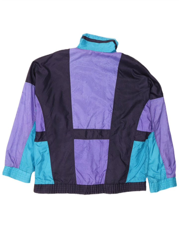 Leopard Herren-Trainingsanzug-Oberteil, große, mehrfarbige Colourblock-Nylonjacke