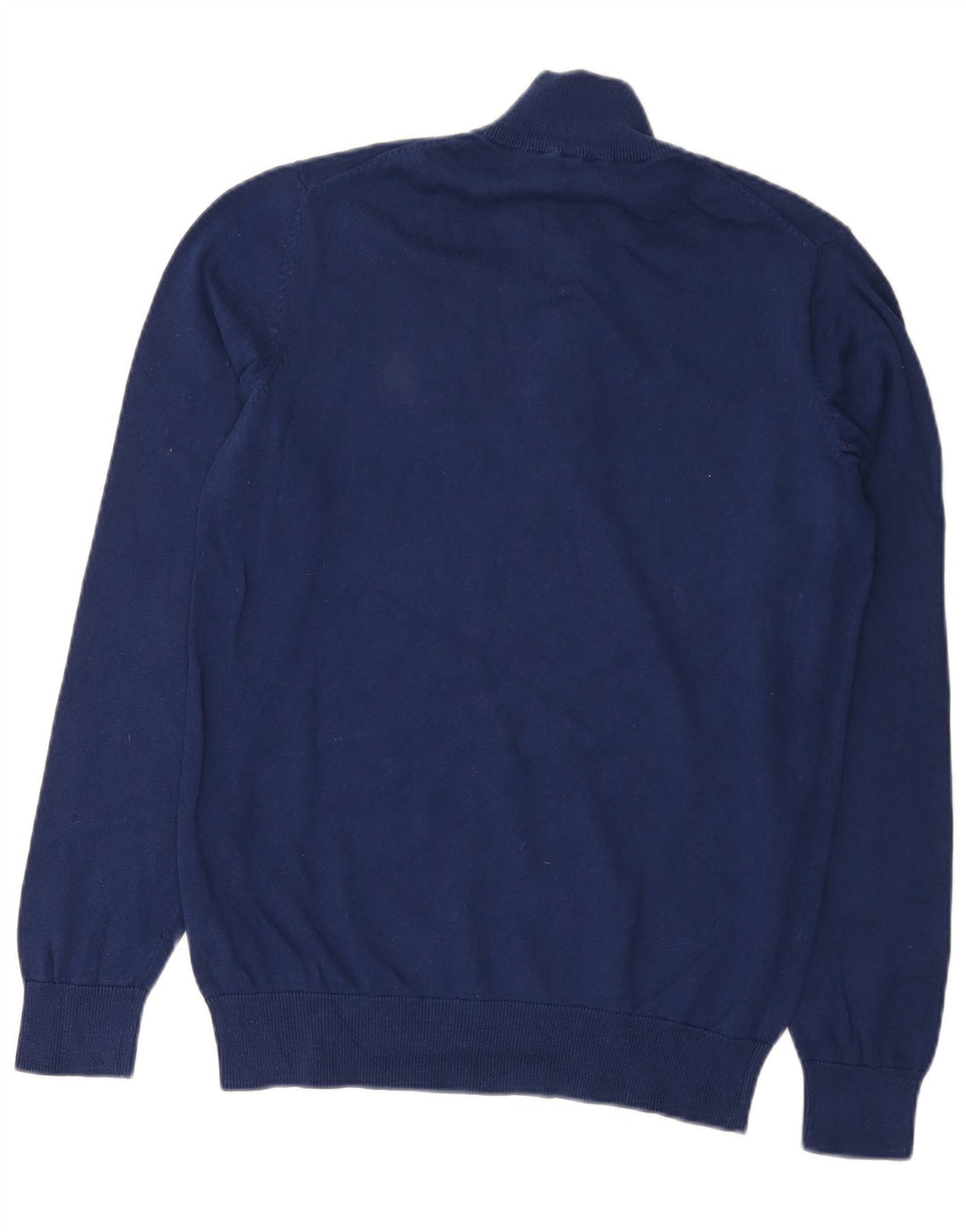 Crew Clothing Herren-Pullover mit Reißverschluss am Hals, mittlere marineblaue Baumwolle