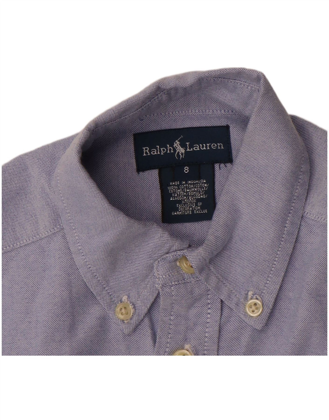 Ralph Lauren Hemd für Jungen, 7–8 Jahre, blaue Baumwolle