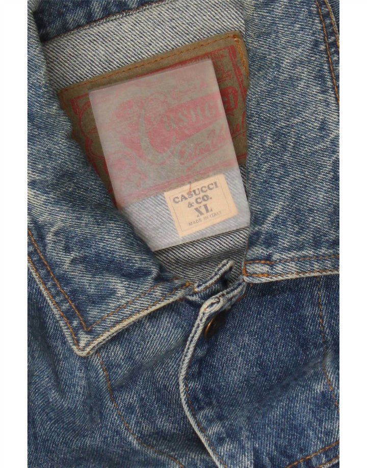 Cassuci Herren Jeansjacke UK 42 XL Blaue Baumwolle