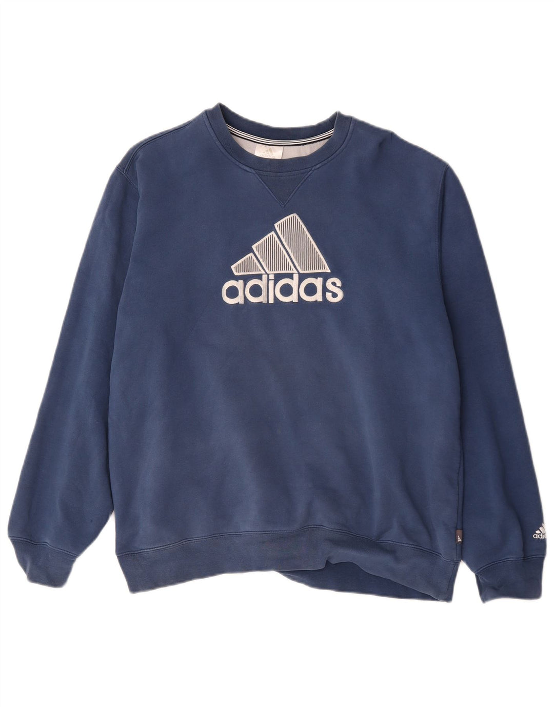 Adidas Herren-Sweatshirt mit Grafik, groß, marineblau, Baumwolle
