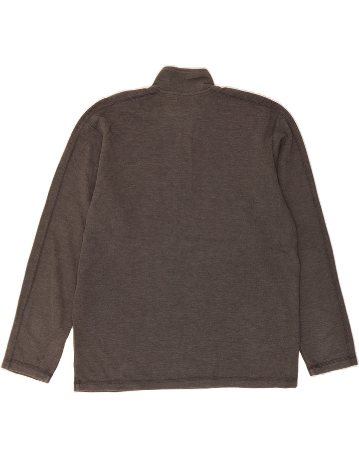 EDDIE BAUER Mens Zip Neck Sweatshirt Jumper Large Grey Cotton Vintage Eddie Bauer and Second-Hand Eddie Bauer from Messina Hembry 