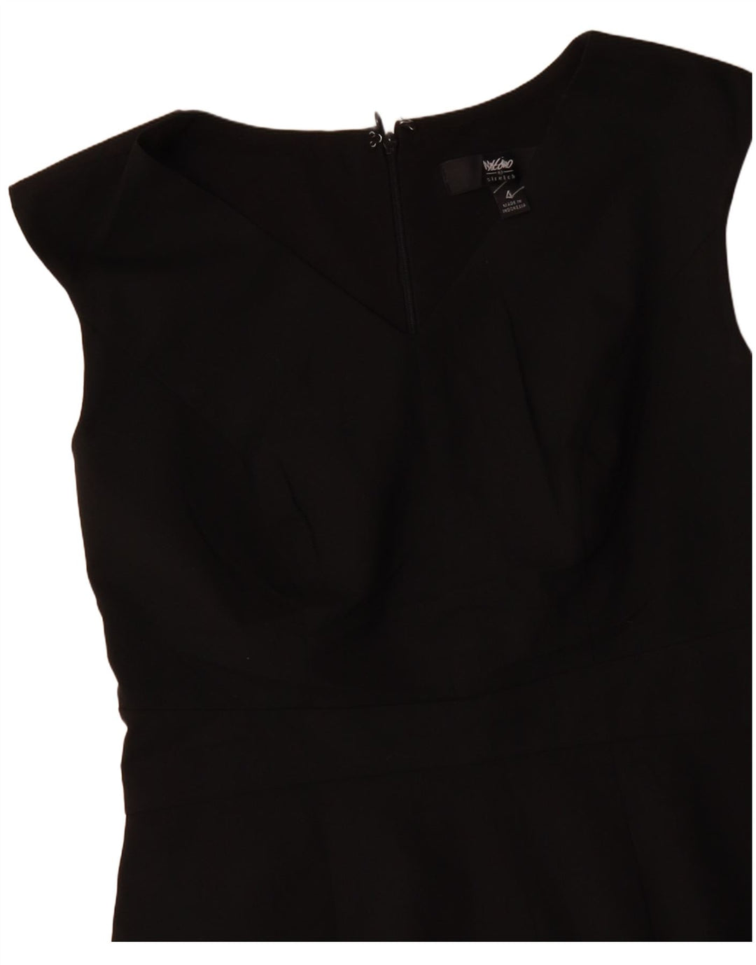 MOSSIMO Damen Ärmelloses Etuikleid US 4 Small Schwarz Polyester