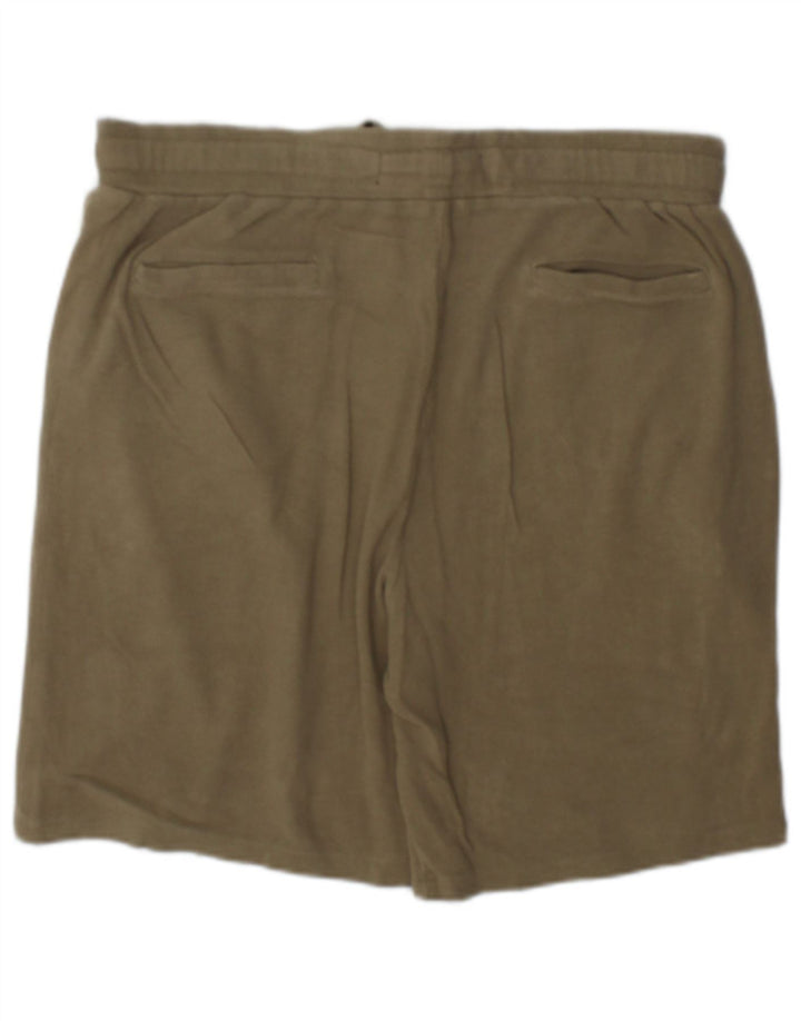 Zara Herren Freizeitshorts XL W34 Khaki Baumwolle
