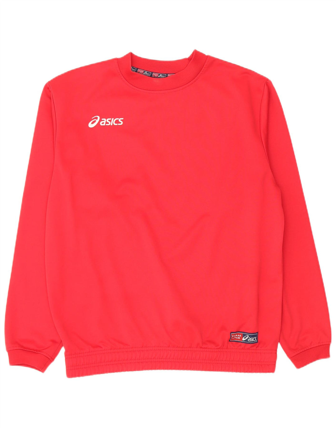 Asics Herren-Sweatshirt mit normaler Passform, Mittelrot, Polyester, Sport