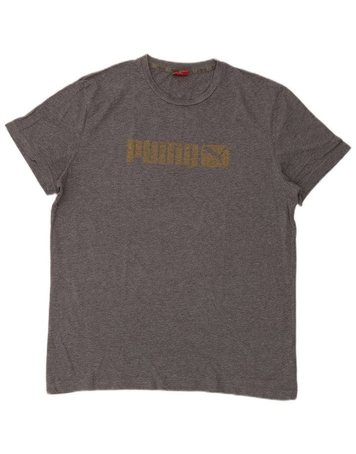 Puma Herren Grafik T-Shirt Top XL Grau