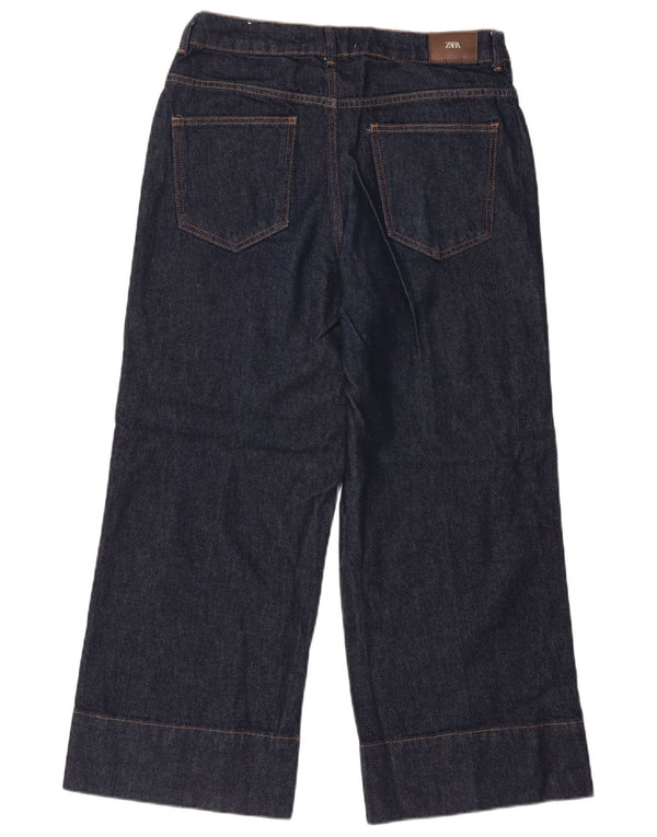 Lose Damenjeans von Zara, EU 40, mittelgroß, W30, L27, marineblaue Baumwolle