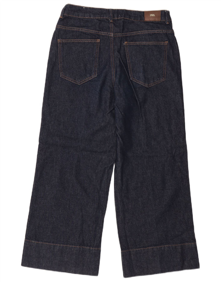 Lose Damenjeans von Zara, EU 40, mittelgroß, W30, L27, marineblaue Baumwolle
