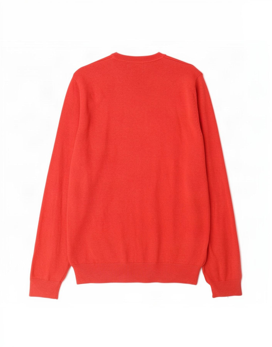 Marks & Spencer Herren-Pullover mit V-Ausschnitt, XL, rote Baumwolle