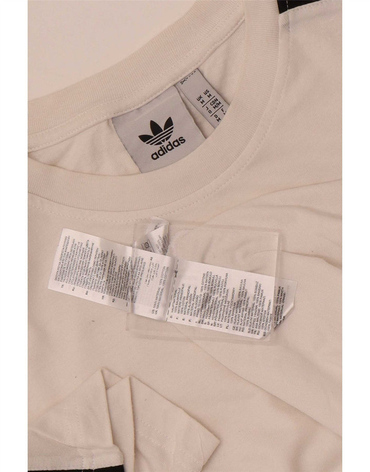 Adidas Herren T-Shirt Top Mittelweiße Baumwolle