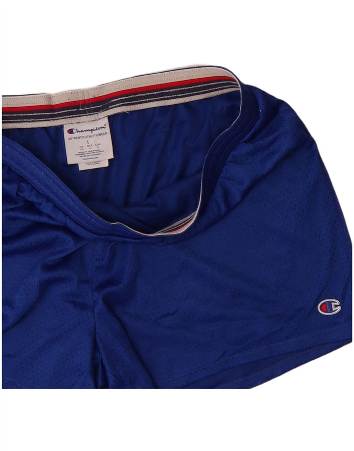 CHAMPION Damen Sportshorts UK 16 Large Blau Polyester
