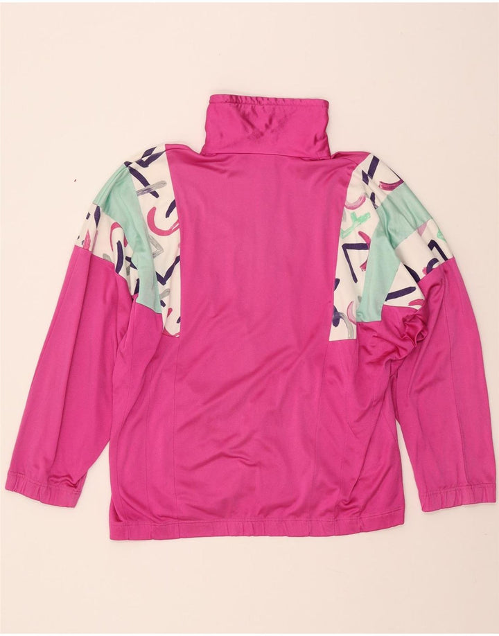 SERGIO TACCHINI Damen-Trainingsanzug-Top-Jacke IT 46 Large Pink Colourblock