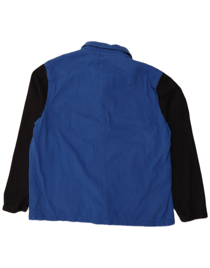 Lyle & Scott Herren Bomberjacke UK 44 2XL Blaue Colourblock-Baumwolle