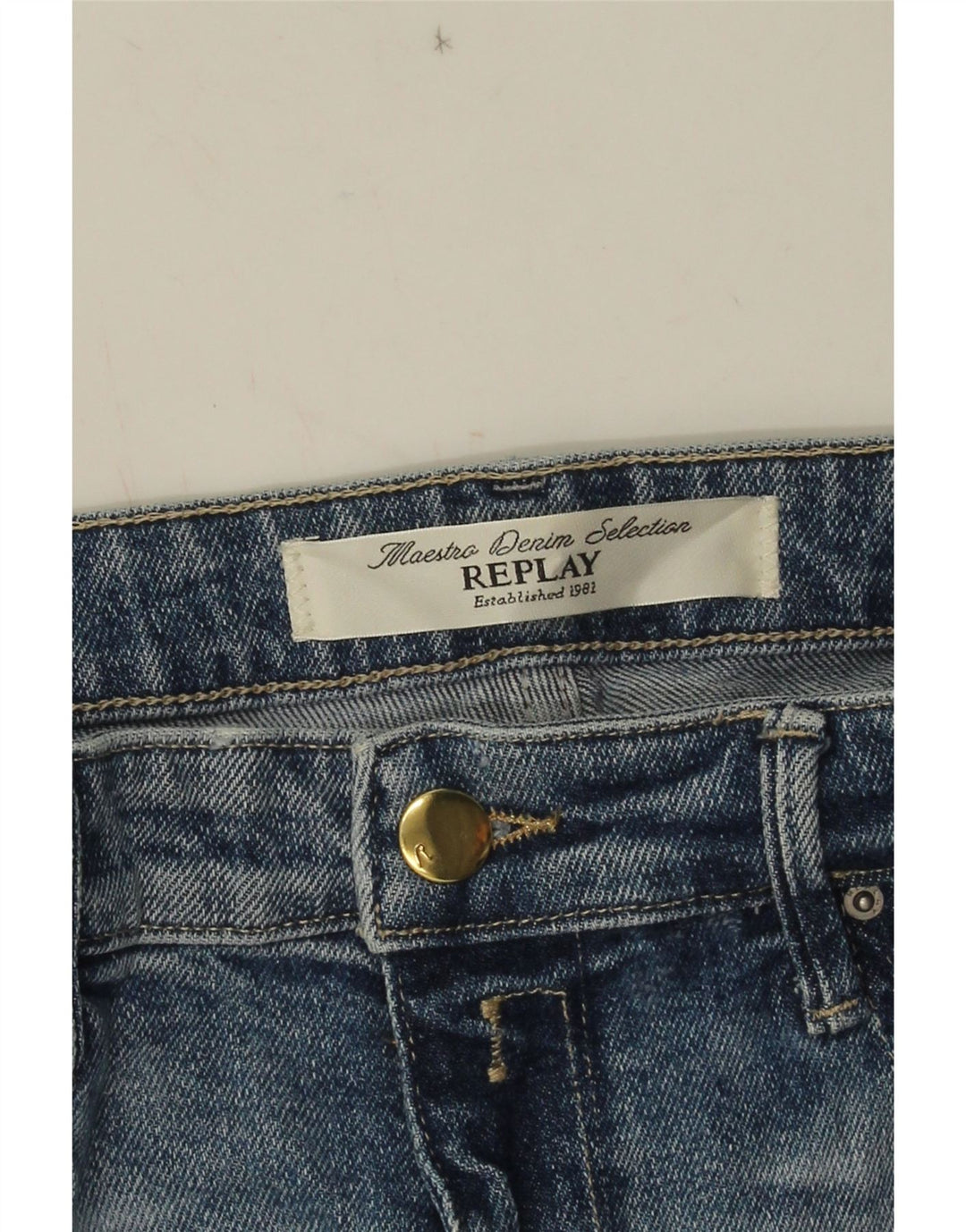 Replay Damen Distressed Tapered Jeans W30 L31 Blau